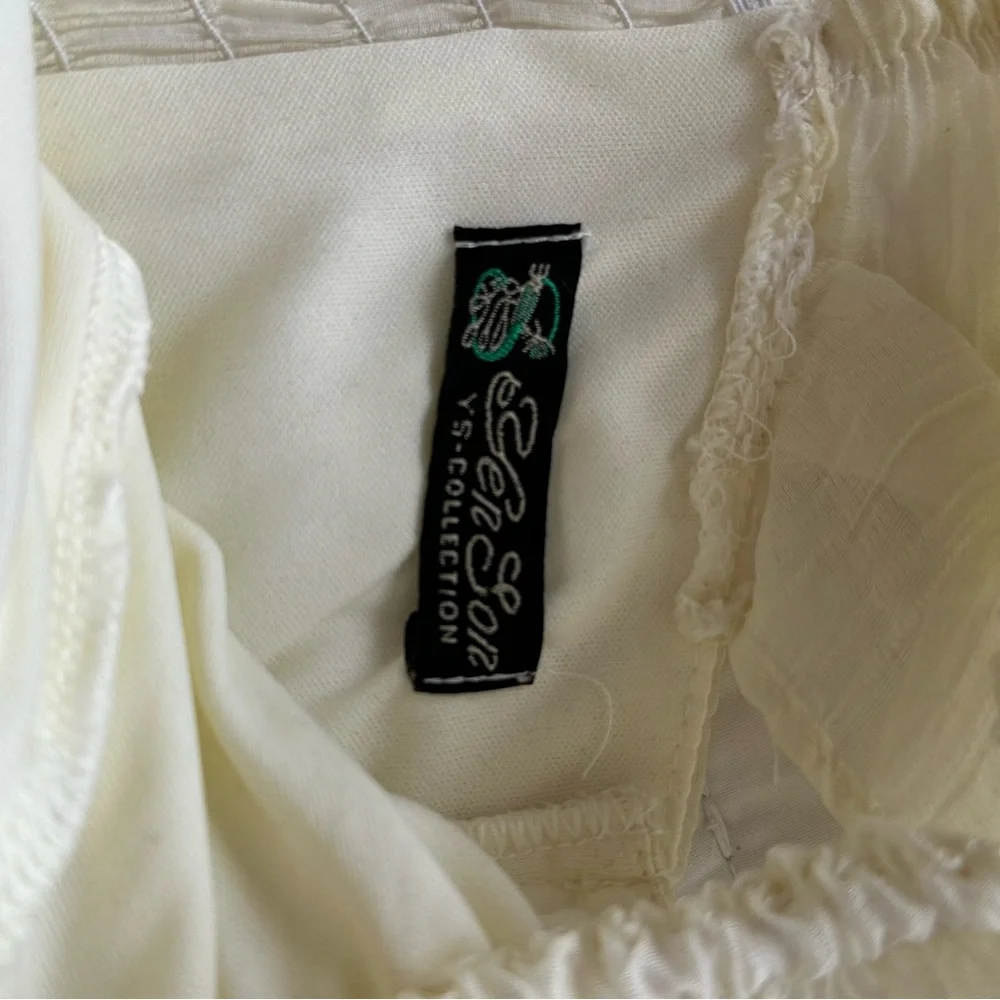 Light Yellow Ruffle Button-Front Mini Dress - Picture 3 of 5